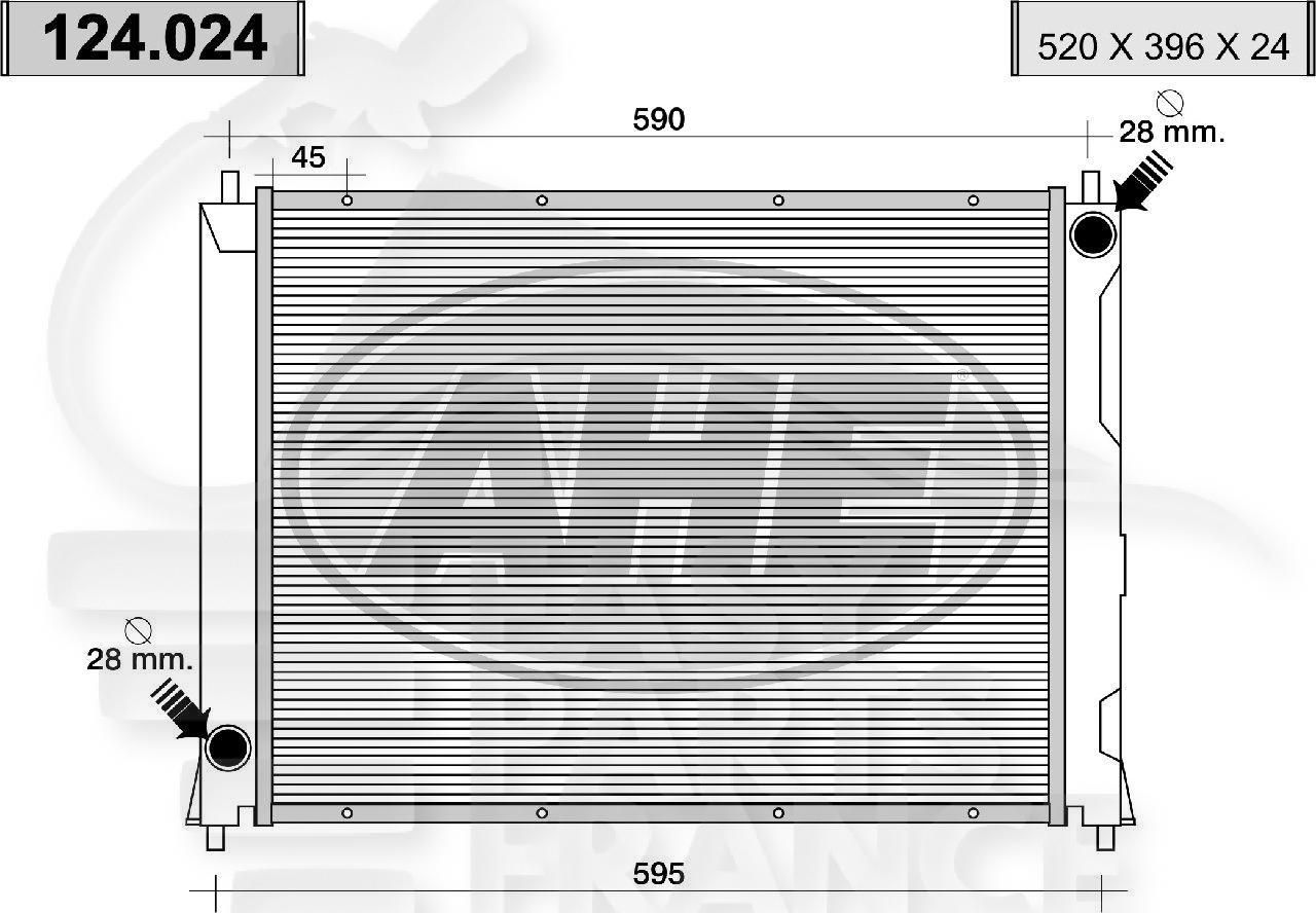 RADIA 1.1 - 1.4 - 1.6 + CLIM -- 1.8 +/- CLIM 520 x 400 x 20 Pour ROVER 200 - RV051 11/95→