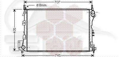 RADIA 1.8 16 V - 1.8 -2.0 T 2.2 TID BV MECA +/- CLIM 650 X 400 X 34 Pour SAAB 9-3 - SA011 02/03→12/08