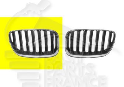 GRILLE DE CALANDRE NOIRE - CHROMEE D Pour BMW X5 E53 - BM161 12/03→02/07