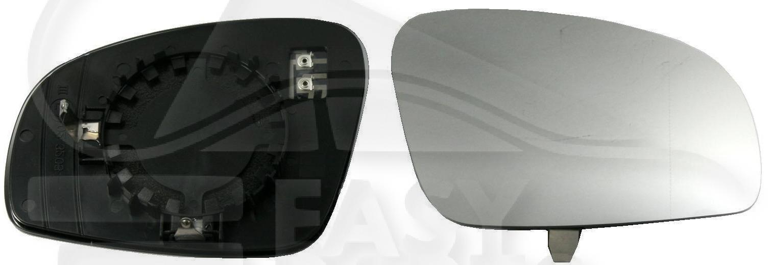 GLACE DE RETRO D CHAUF CONVEX Pour SKODA ROOMSTER - SK050 09/06→02/10