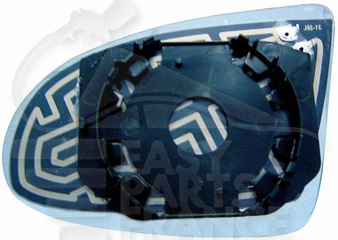 GLACE DE RETRO D CHAUF CONVEX Pour AUDI A2 - AD030 01/99→12/05
