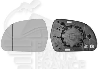 GLACE DE RETRO D +/- CHAUF CONVEX →05/10 Pour AUDI A3 -3 PTES - AD046 07/08→08/12