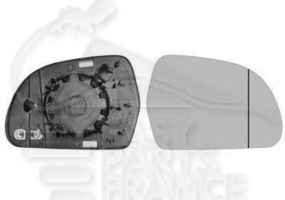 GLACE DE RETRO G +/- CHAUF ASPHERIQUE →05/10 Pour AUDI A3 -3 PTES - AD046 07/08→08/12