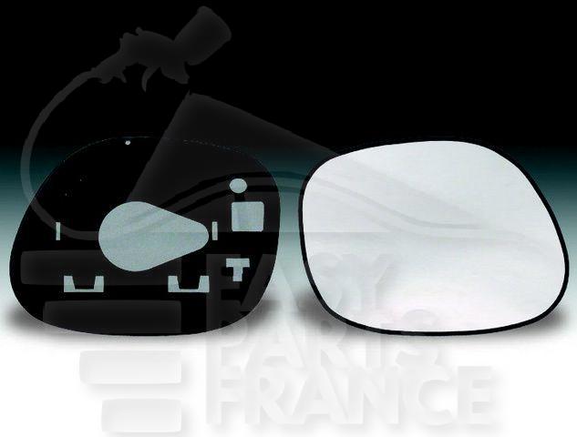 GLACE DE RETRO D CHAUF CONVEX Pour TOYOTA RAV 4 - TY190 10/94→08/97