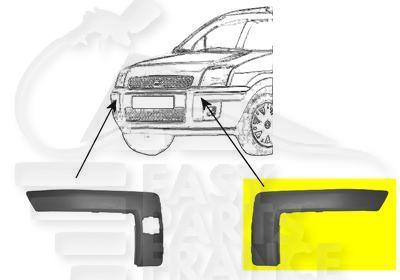 MOULURE DE PC AVG A PEINDRE Pour FORD FUSION - FD071 09/05→