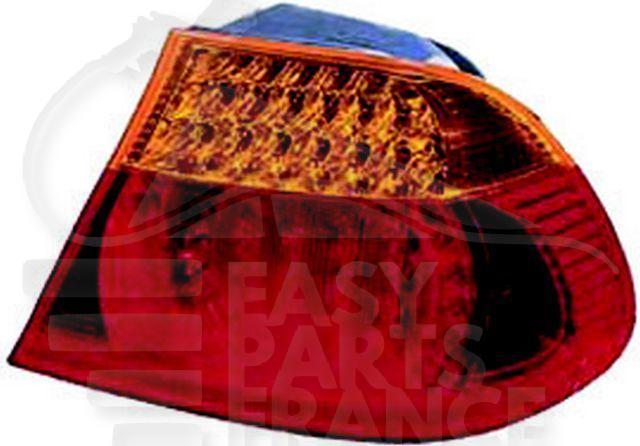 FEU ARD EXT OR/ROUGE Pour BMW S3 E46 3 PTES / COUPE - BM043 02/03→