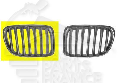 GRILLE DE CALANDRE D ARGENT - CHROMEE Pour BMW X1 E84 - BM140 07/09→06/12