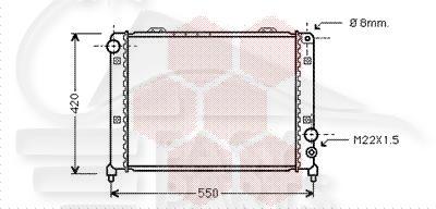 RADIA 2.0 Turbo IE +/- CLIM →12/91 491 x 415 x 32 Pour ALFA ROMEO 164 AA070 08/91→