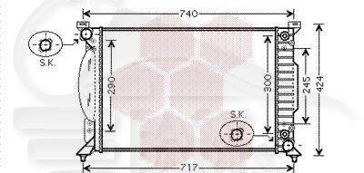 RADIA 2.4 I 30 V BA - 632 X 399 X 32 Pour AUDI A4 (B6)- AD062 10/00→09/04