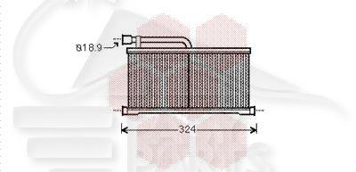 RADIA DE CHAUF TT TYPES 144 x 296 x 27 Pour AUDI A6 - AD093 05/04→09/08