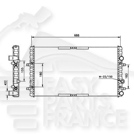 RADIA 2.8/4.2 - BA 720 X 440 X 43 Pour AUDI A8 (4D) - AD110 06/94→10/02