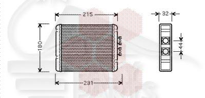RADIA DE CHAUF TT TYPES 190 x 176 x 32 Pour AUDI A2 - AD030 07/00→12/05
