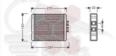 RADIA DE CHAUF TT TYPES 190 x 176 x 32 Pour AUDI A2 - AD030 01/99→12/05