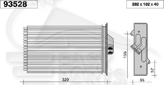 RADIA DE CHAUF D - G .. CLIM AV Pour CHRYSLER VOYAGER - CR021 01/96→02/01