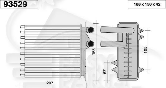 RADIA DE CHAUF D - G .. CLIM AR Pour CHRYSLER VOYAGER - CR021 01/96→02/01