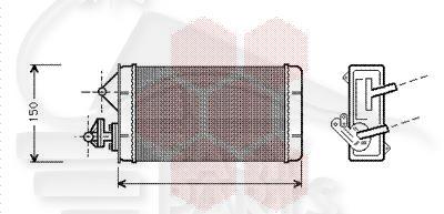 RADIA DE CHAUF TT TYPES 215 X 155 X 36 Pour FIAT UNO - FT250 08/83→10/89