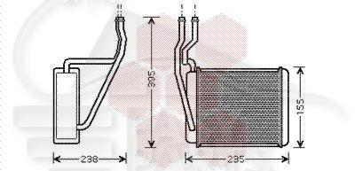 RADIA DE CHAUF TT TYPES 148 X 196 X 50 Pour FORD FIESTA - FD035 01/06→10/08