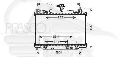 RADIA 1.3/1.5 I BA +/- CLIM 350 X 555 X 16 Pour MAZDA 2 - MZ041 01/08→01/11