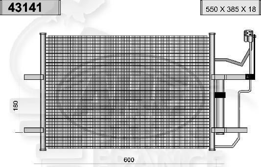 CONDENSEUR ESS TT TYPES 550 x 385 x 18   3 - 4 PTES - MZ050 05/02→06/06