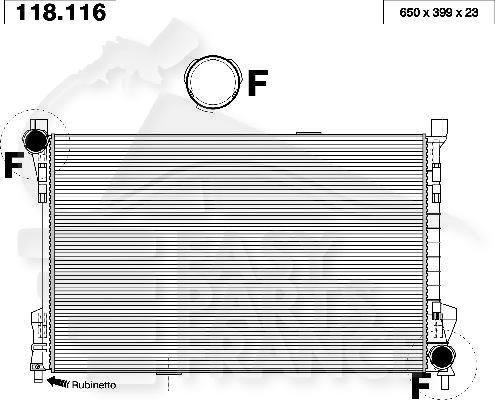 RADIA TT TYPES sauf C270 C320 CDI + CLIM BM 650 X 415 X 30 Pour MERCEDES CLASSE C - W203 4 PTES - ME061 03/04→02/07