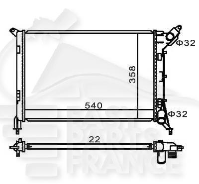 RADIA 1.4 DIES BA/BM +/- CLIM Pour MINI MINI R56 - MN024 11/06→12/10