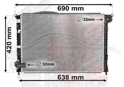RADIA 1.4/1.6 BM A/CLIM 577 x 400 x 28 Pour MINI ROADSTER R59 - MN028 01/12→12/16