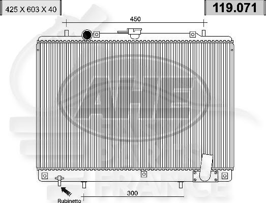 RADIA 2.5 TD BM +/- CLIM Pour MITSUBISHI L200 type K74 - MT083 04/98→12/00