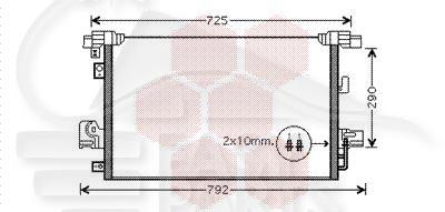 CONDENSEUR 2.0/2.2 DID - 2.4 I 657 x 419 x 16 Pour MITSUBISHI OUTLANDER - MT101 11/06→08/09