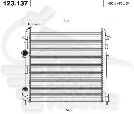 RADIA 1.2/1.6 16 V A/CLIM 1.5 DCI +/- CLIM 450 x 470 x 34 Pour NISSAN KUBISTAR - NS080 10/03→