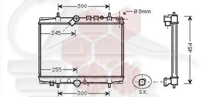 RADIA 2.2 HDI BM +/- CLIM 380 x 570 x 34 Pour PEUGEOT 607 - PG110 05/00→
