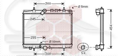 RADIA 2.2 HDI BA +/- CLIM Pour PEUGEOT 607 - PG110 05/00→