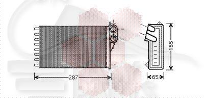 RADIA DE CHAUF TT TYPES 248 x 132 x 40 Pour PEUGEOT 1007 - PG130 04/05→