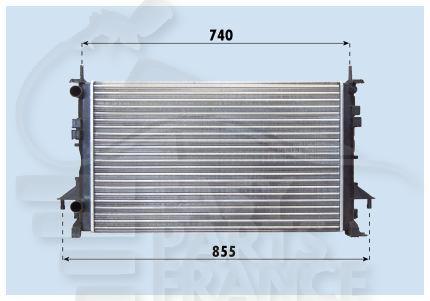 RADIA 2.0 mot F4R790 BA/BM .. +/- CLIM 675 x 420 x 23 Pour RENAULT ESPACE - RN042 10/02→09/10