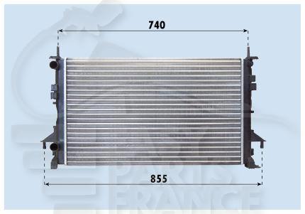 RADIA 2.0 mot F4R790 BA/BM .. +/- CLIM 675 x 420 x 23 Pour RENAULT ESPACE - RN042 11/02→01/06