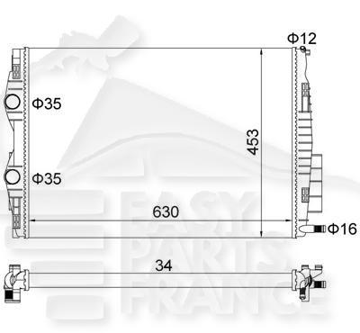RADIA 2.0 CDI +/- CLIM Pour RENAULT MEGANE - RN103 01/06→10/08