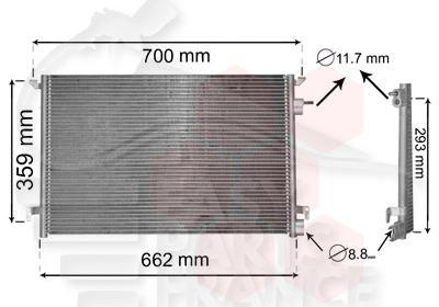 CONDENSEUR 1.9 TID 620 X415 X 16 Pour SAAB 9-3 - SA012 02/08→