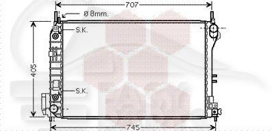 RADIA 1.8 16 V - 1.8 - 2.0 T 2.2 TID BV AUTO +/- CLIM 650 x 400 x 34 Pour SAAB 9-3 - SA012 02/08→