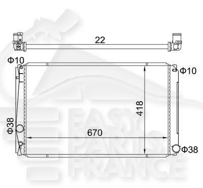 RADIA 4 2.4 BM +/- CLIM Pour TOYOTA RAV 4 - TY194 01/06→01/09