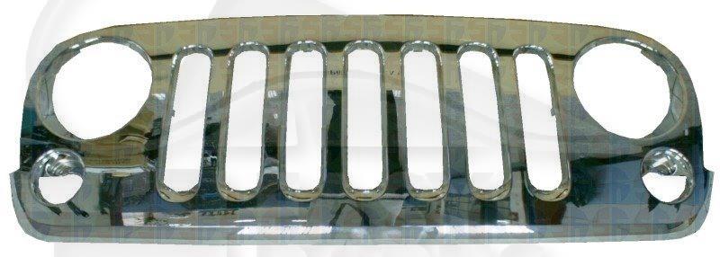 GRILLE DE CALANDRE CHROMEE Pour JEEP WRANGLER - JE051 01/07→08/18
