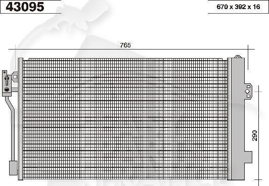 CONDENSEUR TT TYPES 670 x 395 x 16   VITO - VIANO - W639 - ME253 11/10→