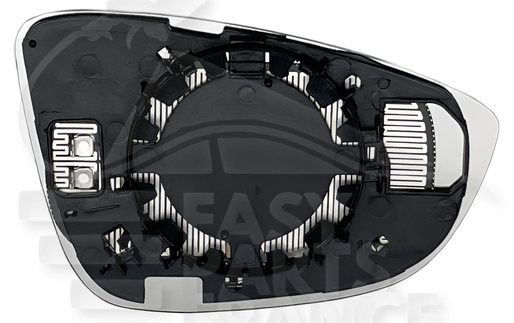 GLACE DE RETRO G ASPHERIQUE CHAUF - 05/08→ Pour VOLKSWAGEN EOS - VO035 01/06→11/10