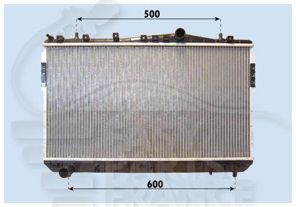 RADIA 1.4 - 1.6 - 1.8 TT TYPES BM +/- CLIM 700 x 370 x 20 Pour DAEWOO LACETTI - DA070 02/04→