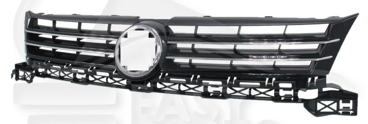 GRILLE DE CALANDRE A/MOULURE CHROMEE Pour VOLKSWAGEN TOURAN - VO192 09/10→03/15