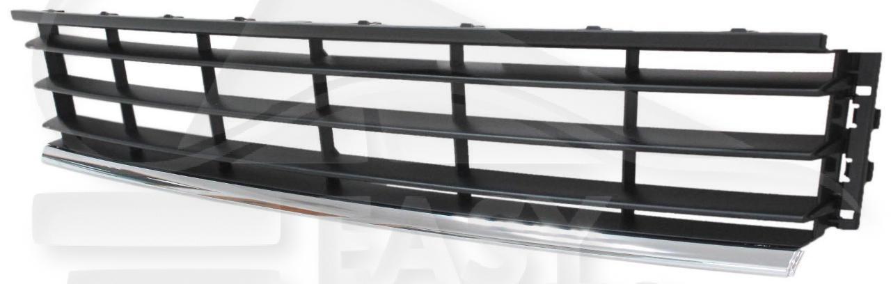 GRILLE DE PC AV CENTRALE A/MOULURE CHROME Pour VOLKSWAGEN PASSAT - VO115 10/10→08/14