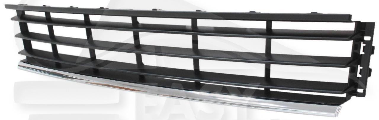 GRILLE DE PC AV CENTRALE A/MOULURE CHROME Pour VOLKSWAGEN PASSAT - VO115 10/10→08/14