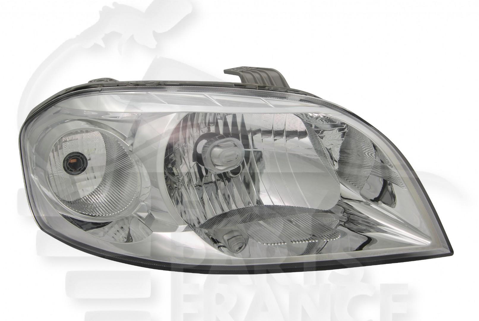 OPT D H4 ELECT A/MOTEUR Pour CHEVROLET AVEO 4 PTES - CV011 01/07→