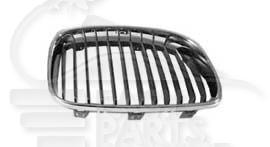 GRILLE DE CALANDRE D CHROMEE - NOIRE Pour BMW S1 E87/E81 LCI - BM011 05/07→01/11