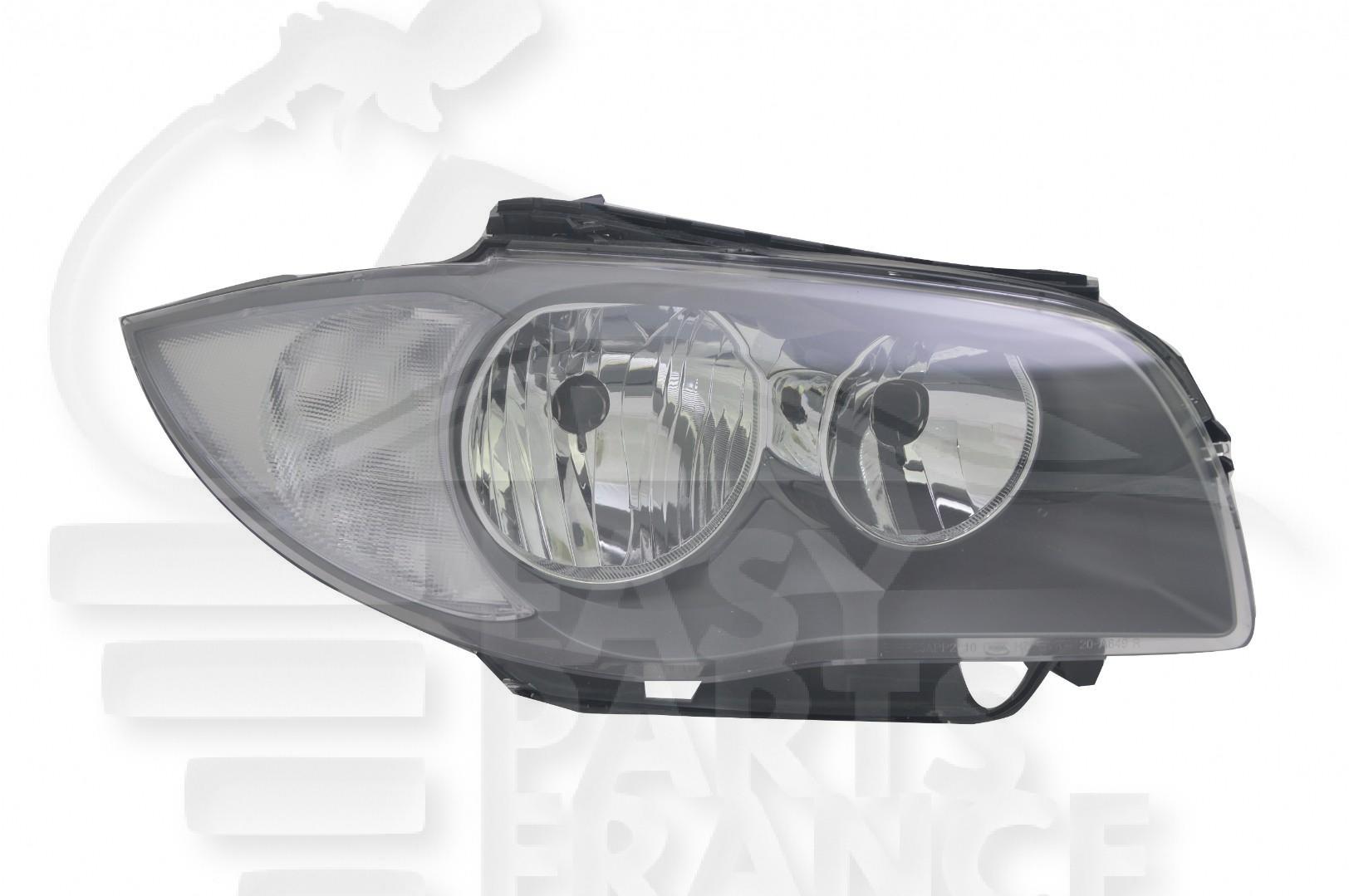 OPT D H7+H7 ELECT F/NOIR S/MOTEUR 03/09→ Pour BMW S1 E87/E81 LCI - BM011 05/07→01/11