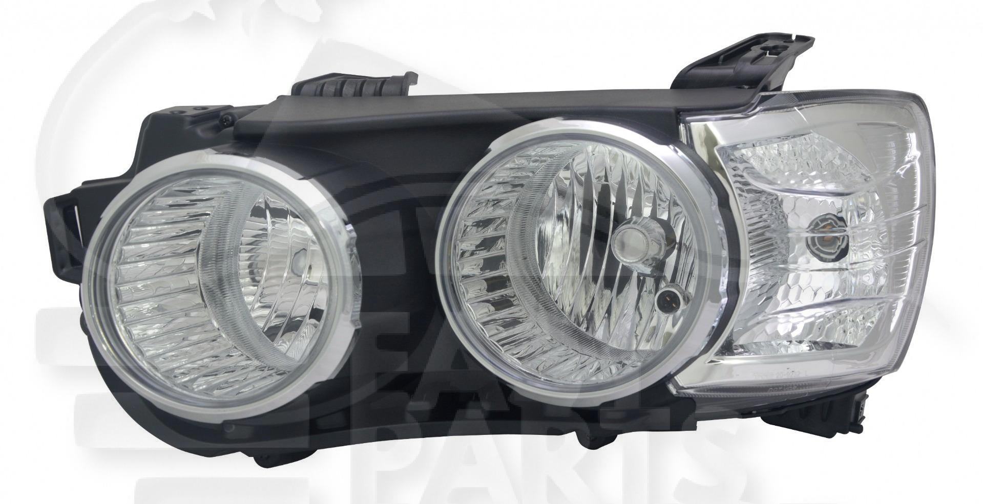 OPT G H7+H7 ELECT A/MOTEUR F/CHROME-NOIR Pour CHEVROLET AVEO - CV013 06/11→