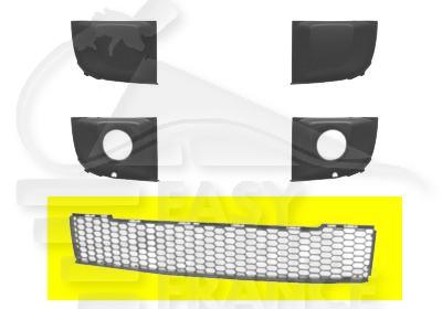 GRILLE CENTRALE DE PC AV NOIRE Pour FIAT 500 - FT010 05/07→06/15